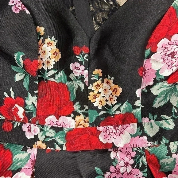 B Smart Fit N Flare Black Floral Sweetheart Girls XS/S EUC Dress - Picture 13 of 15